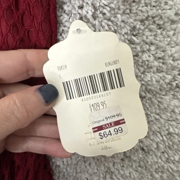 Altar'd State Mariska Brick Red Lace Semi-Sheer Embroidered Maxi Dress Womens L - Picture 3 of 14